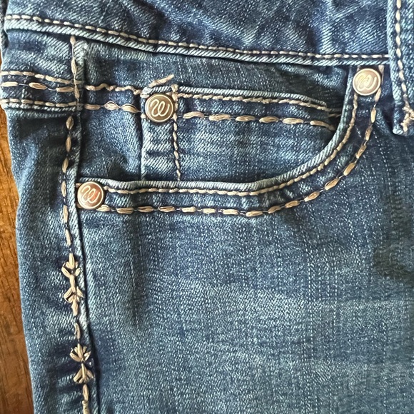 Wrangler Blue Bootcut Jeans Classic Style - Picture 3 of 6